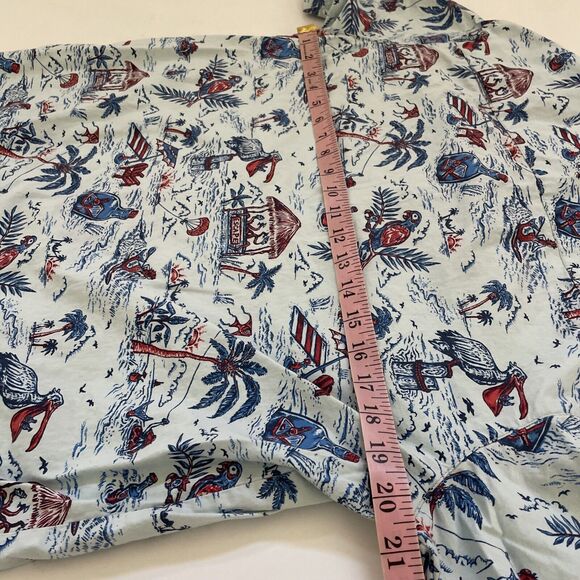 Columbia Hawaiian Shirt Button Up Small Beachy Outdoorsy Preppy‎ All Over Print - Picture 7 of 8